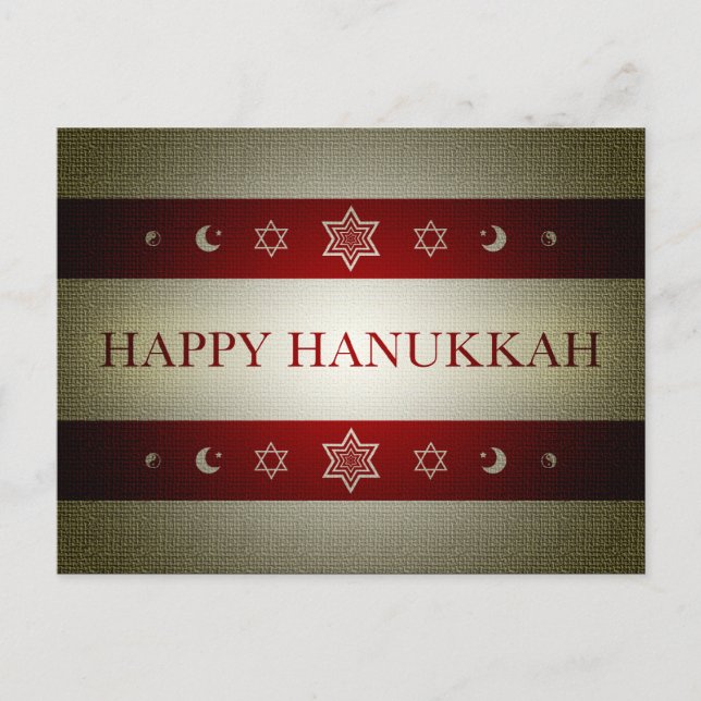 happy hanukkah holiday postcard (Front)