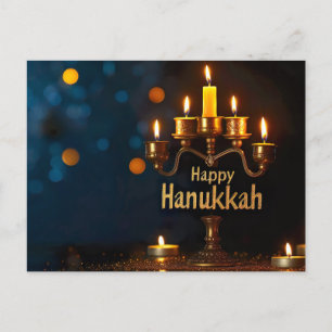 Happy Hanukkah Holiday Postcard
