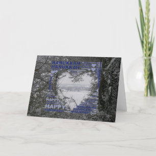 Happy Hanukkah Holidays Snow Photo Greeting Card