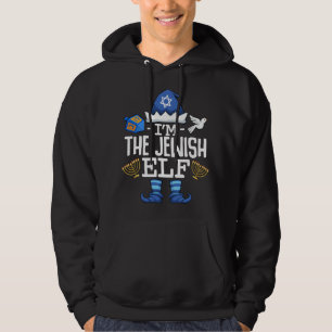 Happy Hanukkah I'm The Jewish Elf Funny Christmas  Hoodie
