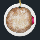 Happy Hanukkah Jelly Doughnut Doughnut Sufganiyah Ceramic Ornament<br><div class="desc">Ornament features an original marker illustration of a delicious jelly doughnut. Perfect for celebrating Hanukkah.

This design is also available on other products. Don't see what you're looking for? Need help with customisation? Contact Rebecca to have something designed just for you.</div>