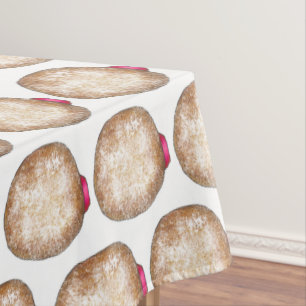 Happy Hanukkah Jelly Doughnut Sufganiyot Chanukah Tablecloth