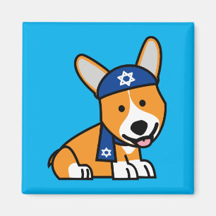Happy Hanukkah Jewish Corgi Corgis Dog Puppy Magnet