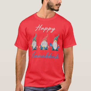 Happy Hanukkah Jewish Gnome Funny Cute Gnomes T-Sh T-Shirt