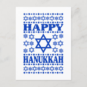 Happy Hanukkah - Jewish Holiday Gift Postcard