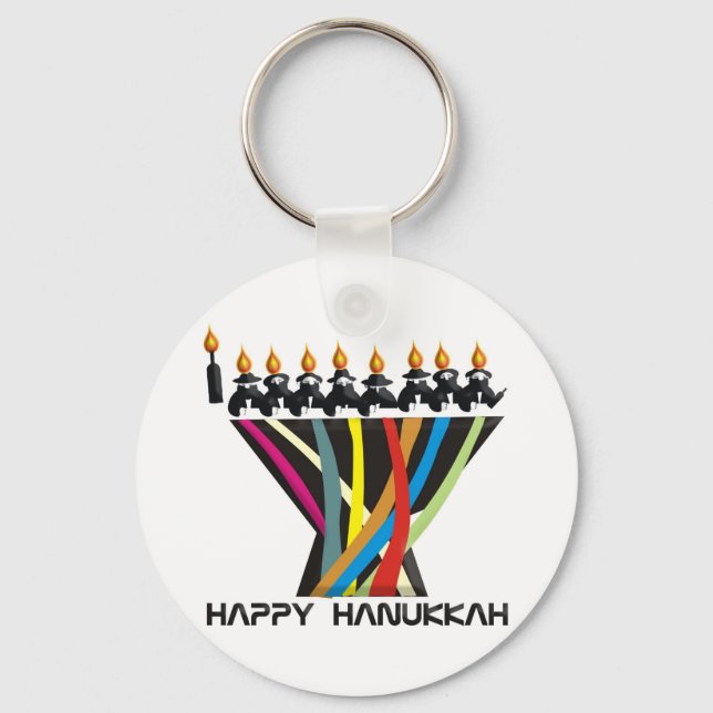 Happy Hanukkah Key Ring (Front)