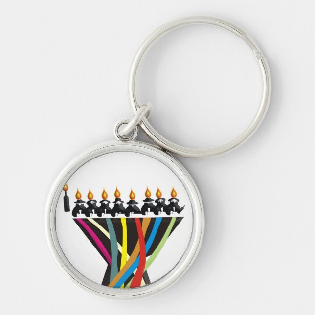 Happy Hanukkah Key Ring (Front)