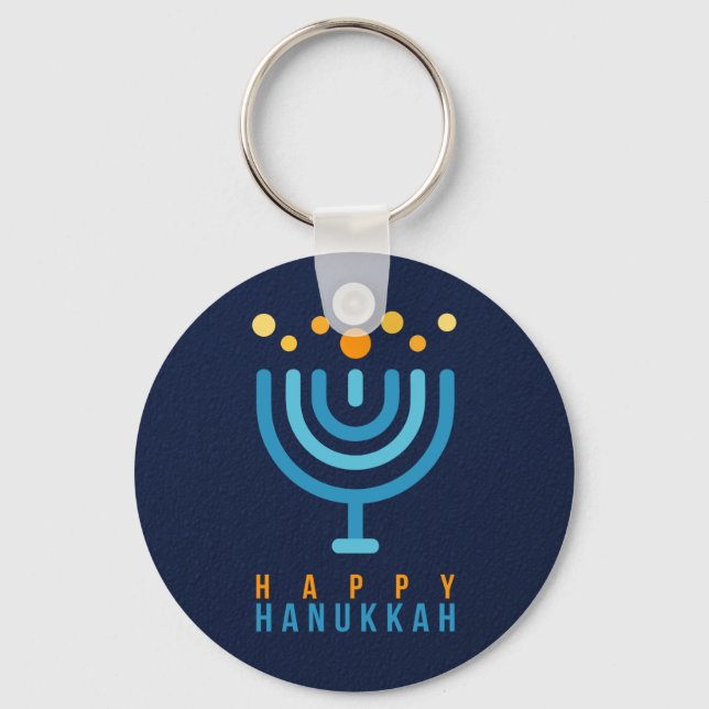 Happy Hanukkah Keychain (Front)