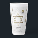 Happy Hanukkah Latte Mug<br><div class="desc">Happy Hanukkah 
If you  like drinking coffee a latte,  not just a little,  then this mug is for you! Stylish and ready for your customisations,  it will easily become an essential part of your day.</div>
