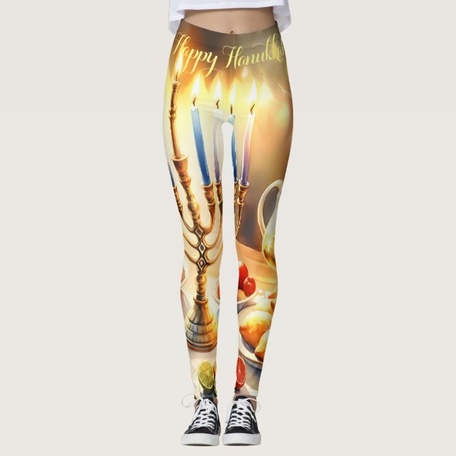 Happy Hanukkah Leggings (Front)