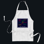 HAPPY HANUKKAH Love Joy Peace HEBREW Personalised Standard Apron<br><div class="desc">This apron is a stylish gift for anyone who loves cooking at any time of year, but particularly during the holidays. The words LOVE JOY PEACE including their Hebrew translations are colour-coded in red, yellow and green against a deep blue background. The text is customisable in case you wish to...</div>