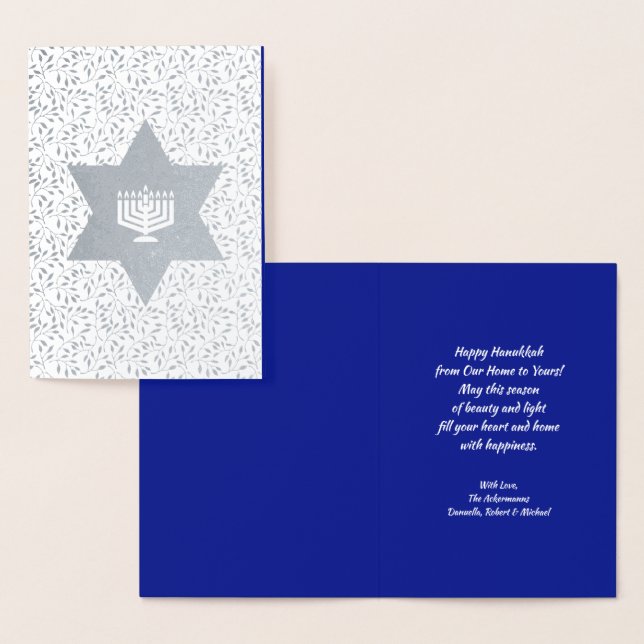 Happy Hanukkah. Luxury  Foil Card (Display)