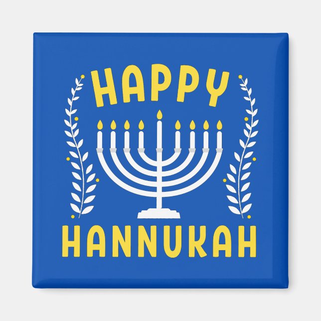 Happy Hanukkah Magnet (Front)