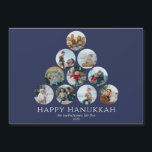 Happy Hanukkah Magnet 10 Photo<br><div class="desc">The greeting cards that your friends and family will keep and enjoy for years to come! Can't pick just one or two of your favourite family photos? These 7" x 5" refrigerator magnets feature placeholders for 10 of your favourite photos, family name and year. The photos are all round in...</div>
