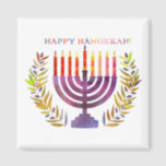 Happy Hanukkah Magnets<br><div class="desc">This cute Hanukkah pattern is an eye-catcher! It's a fun and funky way to dress up decor,  gifts,  apparel,  and household items for the occasion. Check out my store for more pattern items and gift ideas,  or combine items to create an interesting gift package!</div>