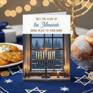 Happy Hanukkah May the Glow of the Menorah Card