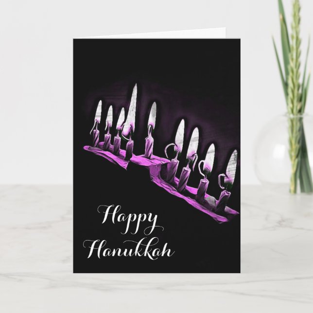 Happy Hanukkah May you Bless and Be Blessed Card (Front)