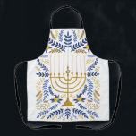 Happy Hanukkah Menorah Apron<br><div class="desc">Happy Hanukkah menorah apron.</div>
