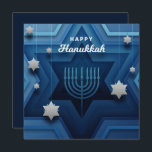 Happy Hanukkah Menorah Card<br><div class="desc">Paper cutout look design.</div>