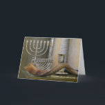 Happy Hanukkah, Menorah Greeting Card<br><div class="desc">Happy Hanukkah Jewish Holiday Greeting Card.  Original photograph by Marcia Socolik,  with Ram's Horn (shofar),  menorah,  and silver cup.   All Rights Reserved © 2020 Marcia Socolik.</div>