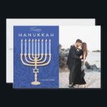 Happy Hanukkah Menorah Holiday Card<br><div class="desc">Happy Hanukkah Menorah design photo holiday card</div>