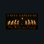 Happy Hanukkah Menorah Light Nine Burning Candles Label<br><div class="desc">Happy Hanukkah Menorah Light Nine Burning Candles Photography Elegant Address Labels for Hanukkah Mail or Gift Wrapping or Your Ideas,  Add Name and Address or change or delete the Text</div>