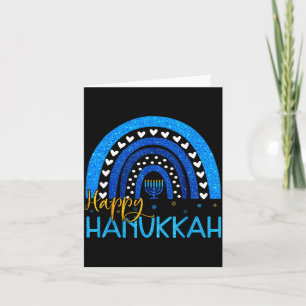 Happy Hanukkah Menorah Rainbow Jewish Gift Women K Card