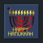 Happy Hanukkah Menorah Red Favour Tags<br><div class="desc">Happy Hanukkah Menorah Red</div>