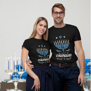 Happy Hanukkah Menorah  T-Shirt