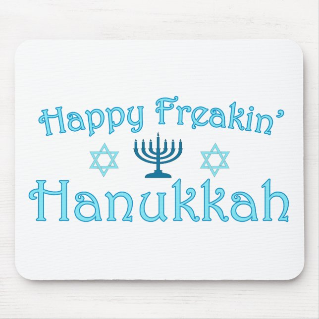 happy hanukkah mouse pad (Front)