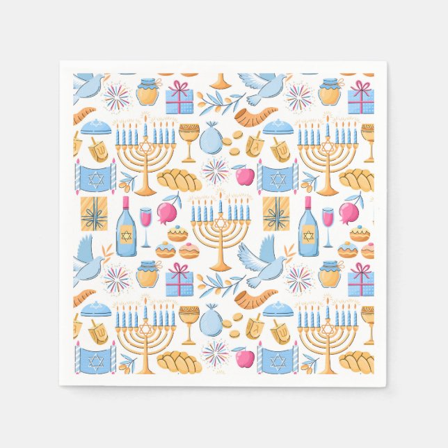Happy Hanukkah  Napkin (Front)