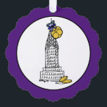 Happy Hanukkah New York City NYC Chanukah Gelt Tree Decoration Card<br><div class="desc">Design features an original marker illustration of a classic NYC landmark skyscraper "dressed up" for the holiday season with gold Hanukkah gelt!

Don't see what you're looking for? Need help with customisation? Contact Rebecca to have something designed just for you.</div>