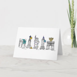 Happy Hanukkah New York City NYC Chanukah Holiday Card