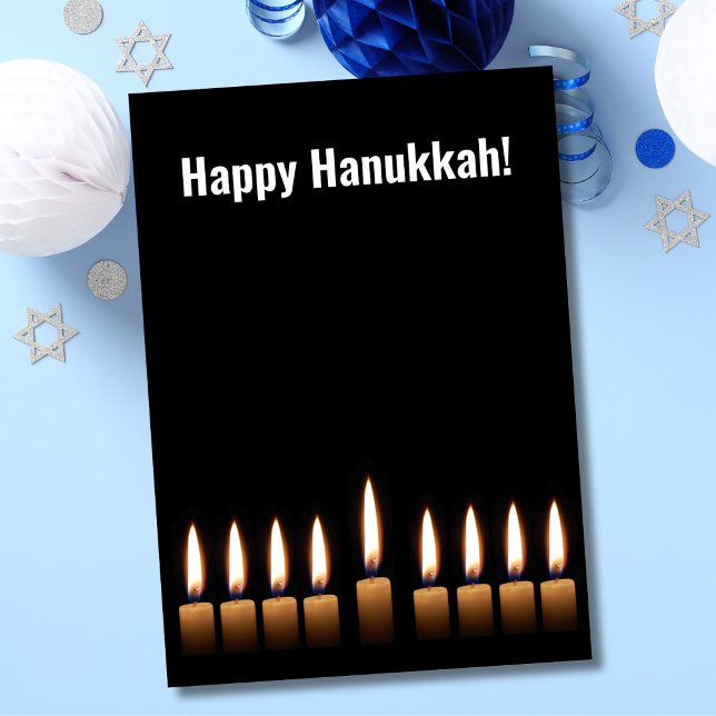 Happy Hanukkah Nine Candles Greeting Card (Creator Uploaded)