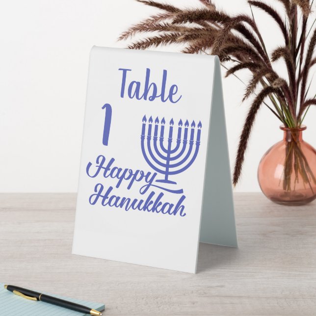 Happy Hanukkah Numbered  (In SItu (Table))