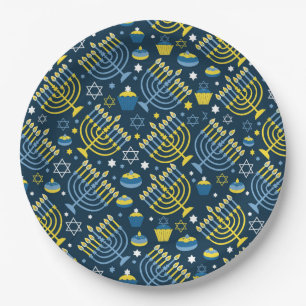 Happy Hanukkah Paper Plate
