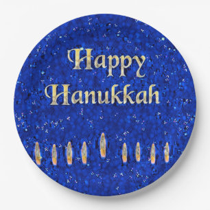 Happy Hanukkah Paper Plate