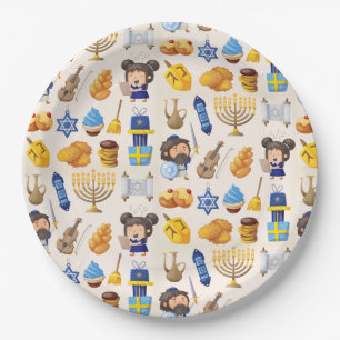 Happy Hanukkah Paper Plate