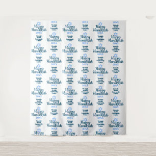 Happy Hanukkah Party Backdrop Photo Background Tapestry