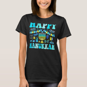 Happy Hanukkah Party Decoration Menorah Dreidel Bo T-Shirt