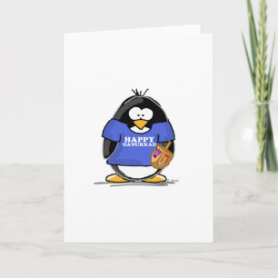 Happy Hanukkah Penguin Holiday Card
