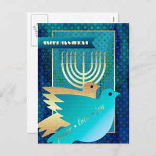 Happy Hanukkah. Personalised Hanukkah Postcards