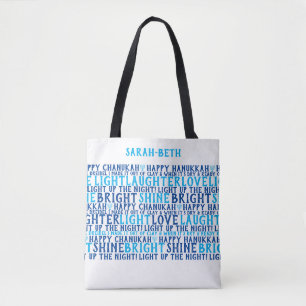 HAPPY HANUKKAH Personalised Holiday Wishes Tote B Bag