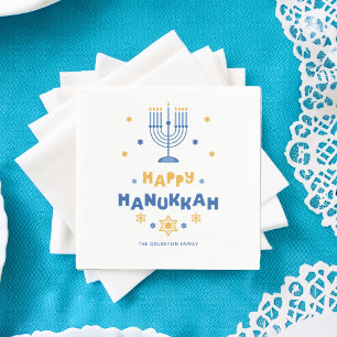 "Happy Hanukkah"  Personalised  Napkin