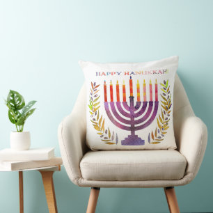 Happy Hanukkah Pillow