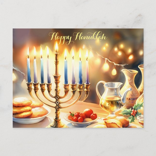 Happy Hanukkah Postcard (Front)