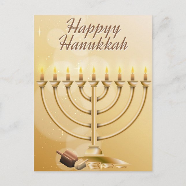Happy Hanukkah Postcard (Front)