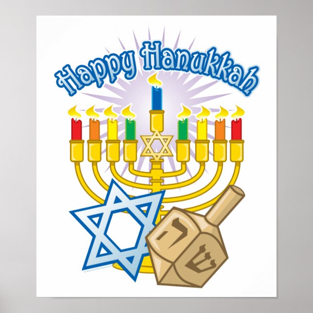 Happy Hanukkah Poster (Front)