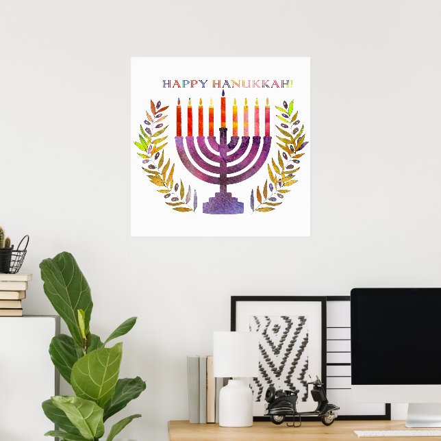 Happy Hanukkah  Poster (Home Office)