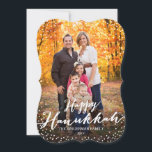 Happy Hanukkah Script Photo Card<br><div class="desc">Photography courtesy of Rosie Gearheart: http://www.istockphoto.com/user_view.php?id=782914</div>